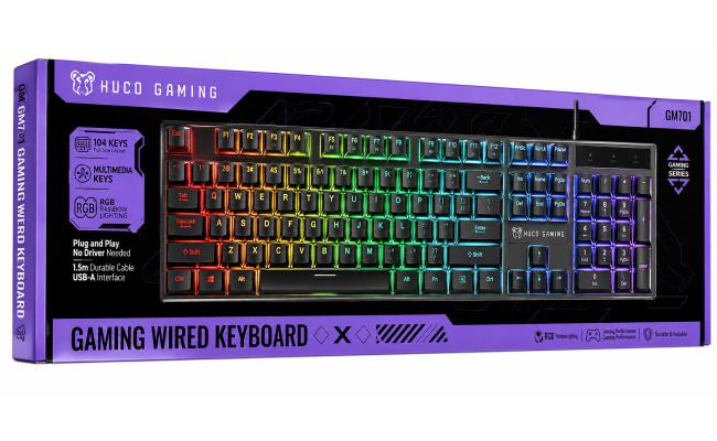 HOCO.GAMING GM701 Wired RGB Gaming Keyboard English Black