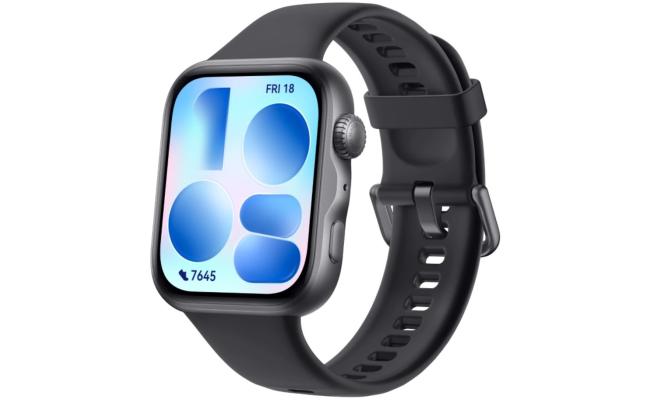 HUAWEI WATCH FIT 5 Smartwatch with Black Fluoroelastomer Strap - Black + Free Gift