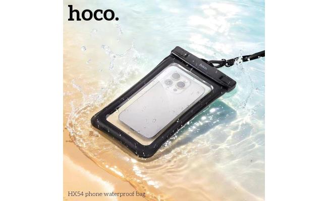 HOCO HX54 IPX8 Waterproof Phone Pouch with Anti-Sinking Airbag - Black