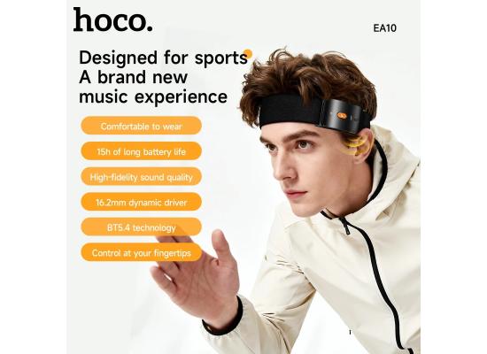 HOCO EA10 Open-Ear Hairband Sports Headset - Black