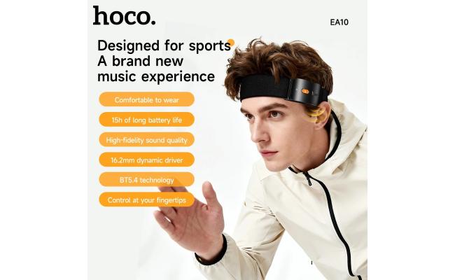 HOCO EA10 Open-Ear Hairband Sports Headset - Black HOCO EA10 Open-Ear Hairband Sports Headset - Black