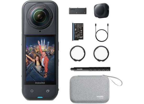 Insta360 X5 Essentials Bundle - Waterproof 8K 360 Action Camera, Leading Low Light, Invisible Selfie Stick Effect, Rugged and Replaceable Lens, 3-Hour Battery, Built-in Wind Guard