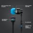 Logitech G333 Gaming Earphones with dual audio drivers, in-line mic and volume control, compatible with PC/PS/Xbox/Nintendo/Mobile with 3.5mm Aux or USB-C Port - Black