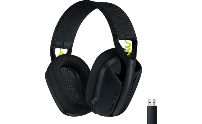 Logitech G435 LIGHTSPEED Wireless Gaming Headset - Black and Neon Yellow