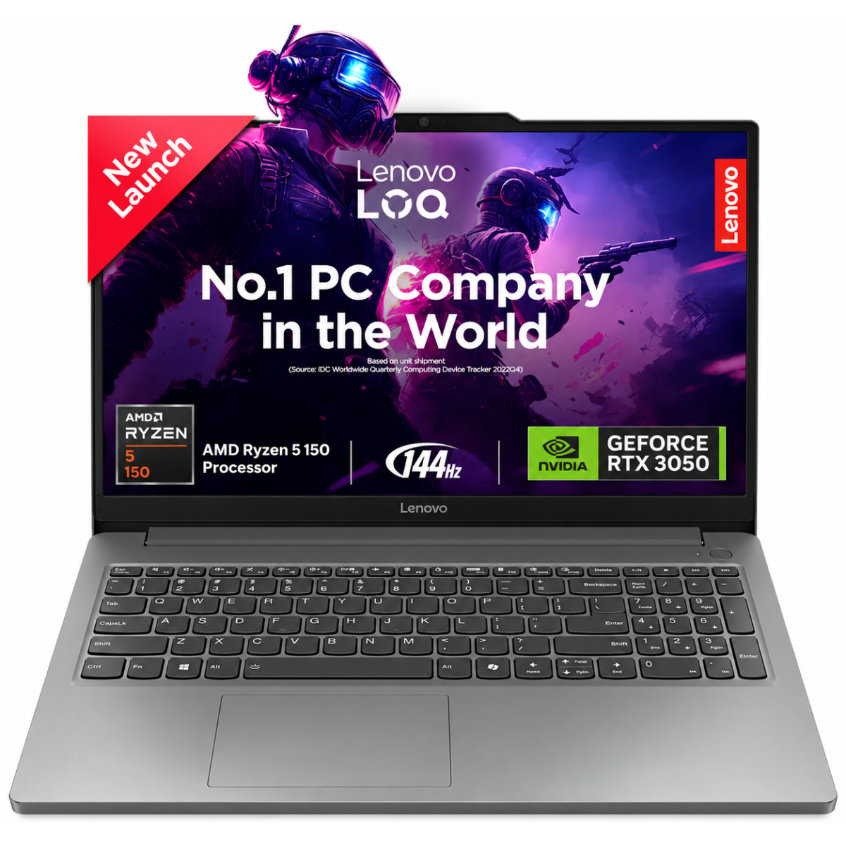 Lenovo LOQ 15ARP10E Gaming Laptop AMD Ryzen 5 150 16GB 512GB RTX 3050 6GB 15.6-inch FHD 144Hz - Luna Grey