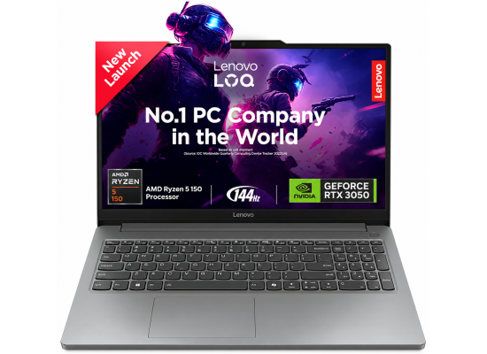 Lenovo LOQ 15ARP10E Gaming Laptop AMD Ryzen 5 150 16GB 512GB RTX 3050 6GB 15.6-inch FHD 144Hz - Luna Grey