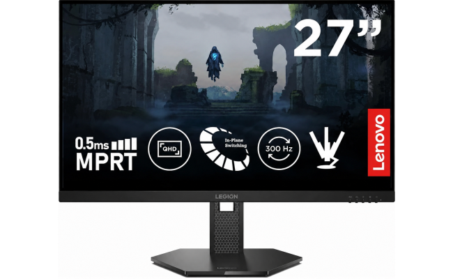 Lenovo Legion 27Q-11 27'' IPS 2K QHD 300Hz HDR10 0.5ms MPRT Gaming Monitor , 2X HDMI 2.1, DP 1.4, DP Cable, AMD FreeSync Premium Tilt/Height/Rotation/Pivot Adjustment - Black Lenovo Legion 27Q-11 27'' IPS 2K QHD 300Hz HDR10 0.5ms MPRT Gaming Monitor , 2X HDMI 2.1, DP 1.4, DP Cable, AMD FreeSync Premium Tilt/Height/Rotation/Pivot Adjustment - Black