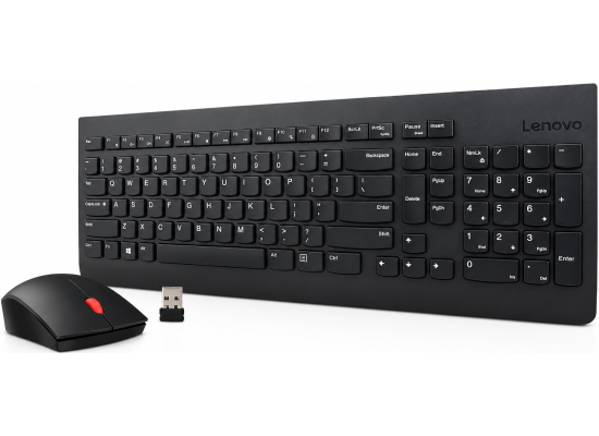 Lenovo 510 Wireless Keyboard & Mouse Combo Full Size Island Key Design Left or Right Hand Optical Mouse Arabic / English - Black