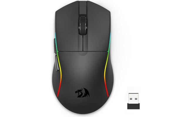 Redragon Deicide M816 Pro Wireless Gaming Mouse, 26,000 DPI, Tri-Mode, 61g Ultra-Light Mouse Gaming, 6 Full Programmable Buttons, Software Support, 200Hrs Battery Life, Black