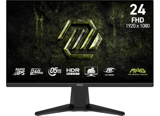 MSI MAG 245F X24 24" Rapid IPS Full HD 240Hz 0.5ms HDR Ready AI Vision AMD FreeSync™ Premium w/ 2x HDMI & DisplayPort Interface - Black