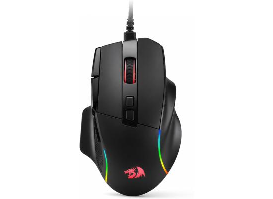 Redragon M925 Wired Gaming Mouse, 24,000 Max DPI Optical Gaming Mouse with 10 Programmable Buttons, Ergonomic Natural Grip Build, Software Supports DIY Keybinds & DPI, Black