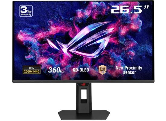 ASUS ROG Strix XG27AQDNG 27” QD-OLED 2K QHD 360Hz 0.03ms ROG Gaming A.I 99% DCI-P3 Anti-flicker ASUS OLED Care Pro Neo Proximity Sensor G-SYNC Compatible
