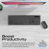 Promate ProCombo-13 Full-Size 2.4GHz Wireless Keyboard & Mouse Combo , Slim & Quiet Keys , Arabic / English Layout