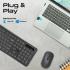 Promate ProCombo-13 Full-Size 2.4GHz Wireless Keyboard & Mouse Combo , Slim & Quiet Keys , Arabic / English Layout