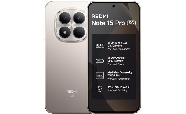 Xiaomi Redmi Note 15 Pro – 120Hz AMOLED Display, 200MP OIS Camera, 12GB RAM, 512GB Storage, 6500mAh Battery , Titanium