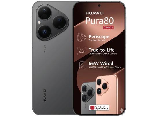 HUAWEI Pura 80 – 120Hz LTPO OLED Display, 50MP OIS Triple Camera, 12GB RAM, 256GB Storage, 5170mAh Battery , Frosted Black