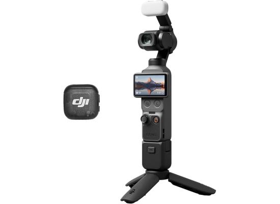 DJI Osmo Pocket 4 Creator Combo Action Camera, 1" CMOS Sensor, 4K 240fps Video, 3 Axis Stabilized, 107GB Storage, ActiveTrack, 7 Smart Tracking, 10Bit D Log Color, Black