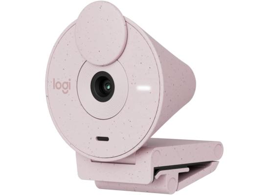 Logitech Brio 300 Full HD 1080p Webcam For Meetings & Works Auto-Light Balance w/ Noise Reduction Mic & Certified For Zoom USB-C - Pink product thumbnail 2