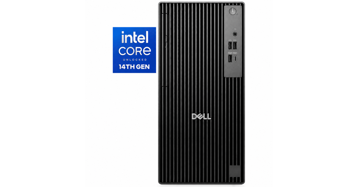 كمبيوتر مكتبي Dell Pro Tower QCT1250 (2025) 14Gen Intel Core i5 14500 14-Cores Business Class Tower - Black