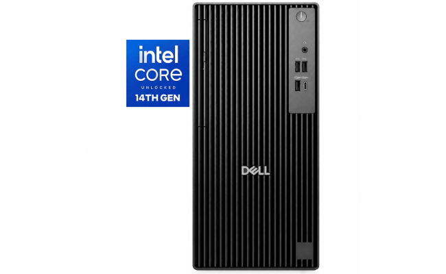 Dell Pro Tower QCT1250 (2025) 14Gen Intel Core i5 14500 14-Cores Business Class Tower Desktop PC - Black