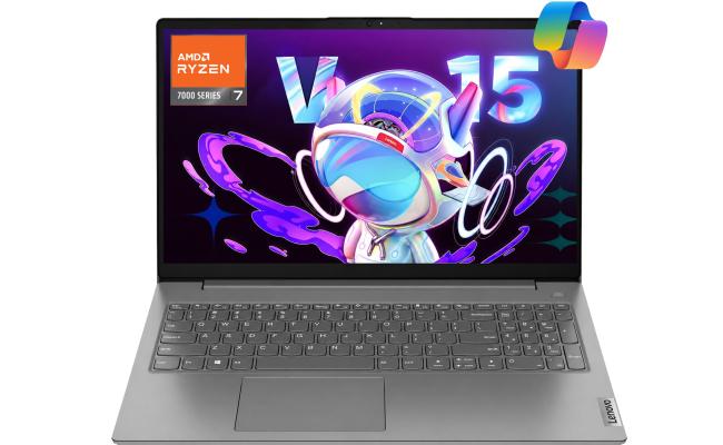 Lenovo V15 G4 (2024) 7Gen AMD Ryzen 7 8-Cores Budget-Friendly Business Class w/ AMD VEGA 8 Graphic & Windows 11 , Grey