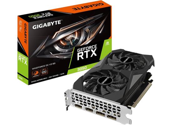 GIGABYTE GeForce RTX 3050 WINDFORCE OC V2 6G Graphics Card, 2X WINDFORCE Fans, 6GB GDDR6 96-bit GDDR6