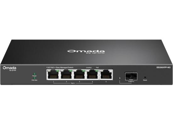 Tp-Link Omada ES206XPP-M2 Omada 5-Port 2.5G BASE-T and 1-Port 10GE SFP+ Easy Managed Switch with 4-Port PoE++ 120W PoE budget, with up to 90W for each PoE port