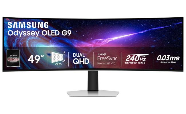 SAMSUNG 49” Odyssey G9 G932 OLED Curved 1800R Dual QHD 240Hz 0.03ms HDR10+ HDMI 2.1 AMD FreeSync Premium Pro & NVIDIA G-Sync, White