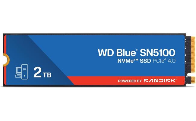 WD Blue SN5100 2TB NVMe Internal SSD - PCIe Gen 4.0, M.2 2280, Up to 7,100 MB/s w/ nCache 4.0 Technology