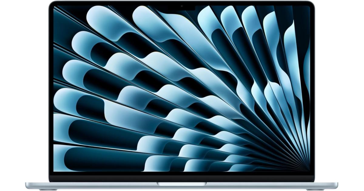 لابتوب آبل MacBook Air Apple 15 (2026) Apple M5 Chip (512GB/16GB) 10‑Core CPU & 10‑Core GPU Retina True Tone , Sky Blue