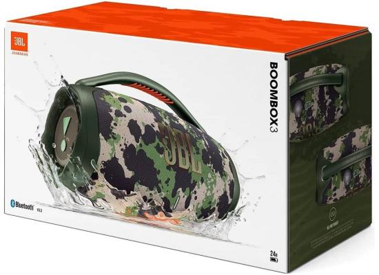 JBL Boombox 3 Portable Bluetooth Speaker with Massive Sound, Deepest Bass, IPX7 Waterproof, 24H Playtime, PartyBoost - Squad