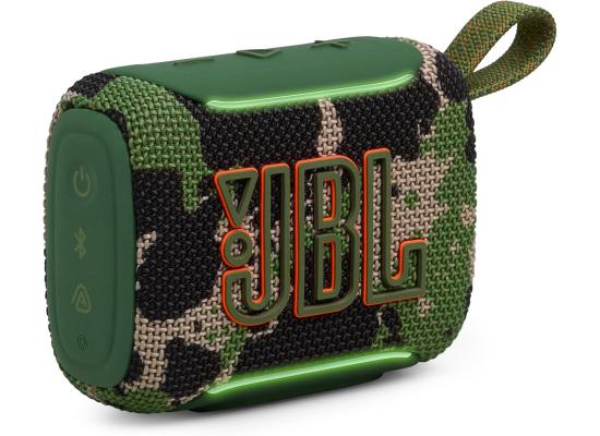 JBL Go 5 - Ultra-Portable Waterproof & Drop-Proof Speaker with JBL Legendary Sound & Ambient Edge Lighting, AirTouch Instant Stereo Pairing or Link Multiple Compatible Speakers via Auracast™ (Aquad)