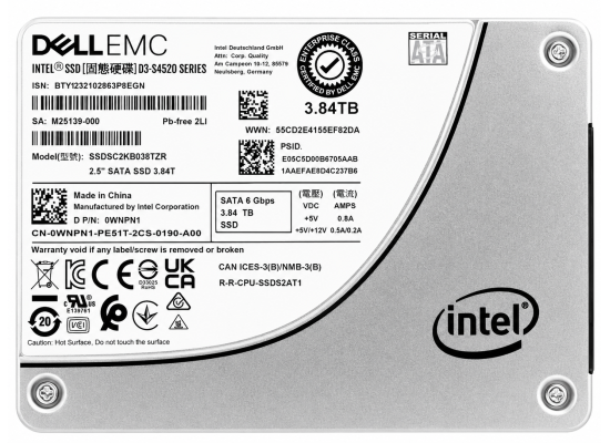 Dell 3.84TB Solidigm D3-S4520 Enterprise SATA 6Gb/s 2.5" Read Intensive SSD | OEM | 0KM4C4 product thumbnail 2
