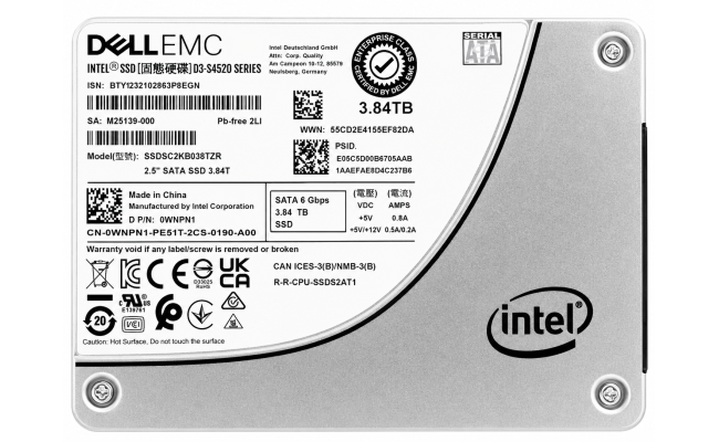 Dell 3.84TB Solidigm D3-S4520 Enterprise SATA 6Gb/s 2.5" Read Intensive SSD | OEM | 0KM4C4 Dell 3.84TB Solidigm D3-S4520 Enterprise SATA 6Gb/s 2.5" Read Intensive SSD | OEM | 0KM4C4