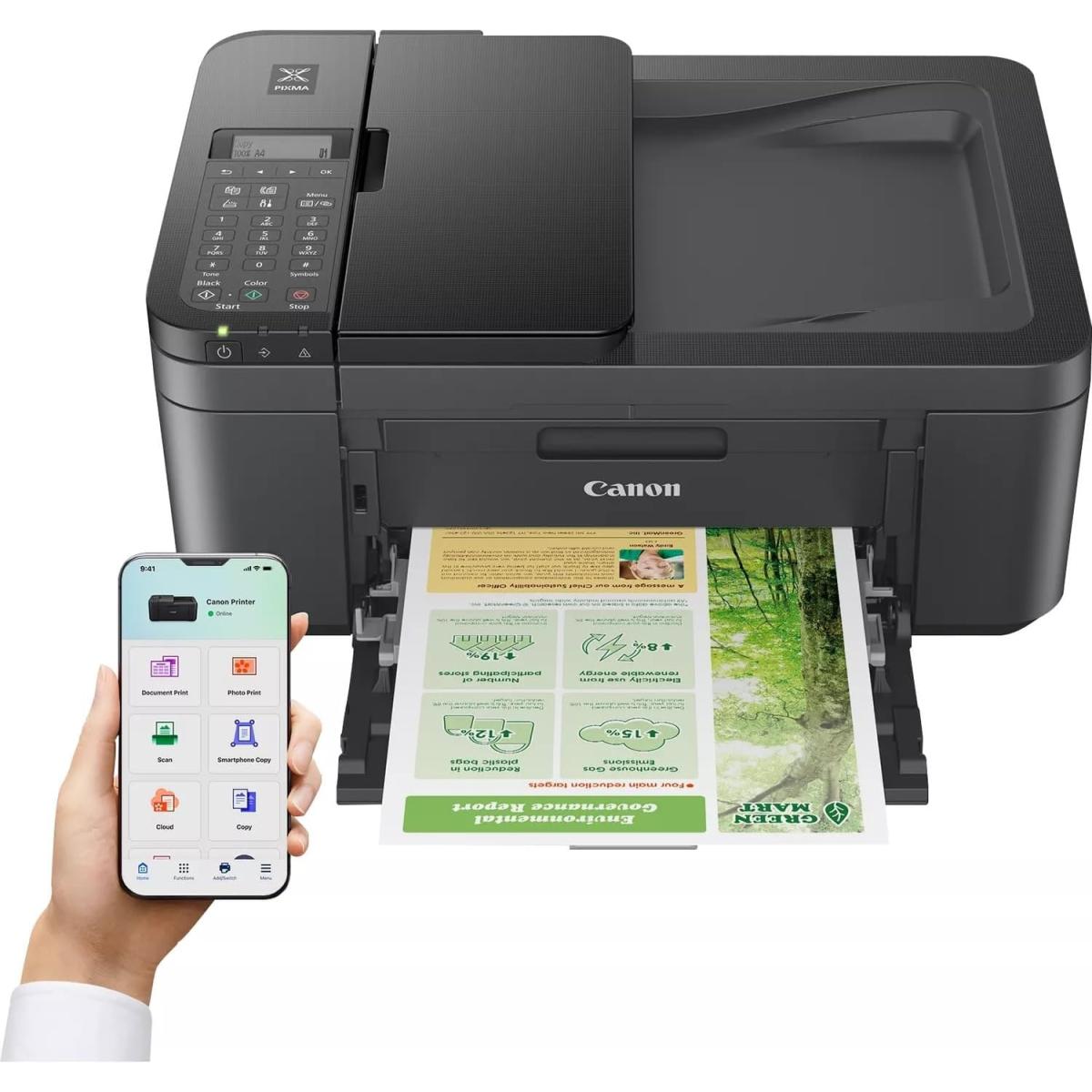 Canon PIXMA TR4645 Wireless Colour All-in-One Inkjet Photo Printer w/ Duplex Print & Fax , Black Canon PIXMA TR4645 Wireless Colour All-in-One Inkjet Photo Printer w/ Duplex Print & Fax , Black