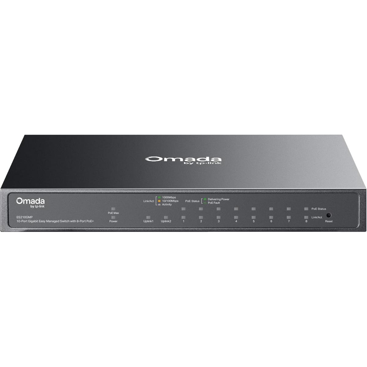 Tp-Link Omada ES210GP 10-Port Gigabit Easy Managed Switch with 8-Port PoE+ V1.0