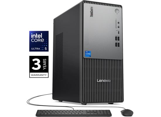 Lenovo ThinkCentre Neo 50t Gen 6 Tower (2025) NEW Intel Core Ultra 5 225 10-Cores Next-level AI Business Tower Desktop w/ 3 Years Warranty - Black