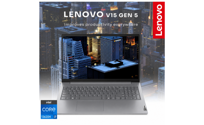 Lenovo V15 G5 (2025) NEW 13th Gen Intel Core i7 13620H 10-Cores w/ High-Performance Processor Business Class & DDR5 Memory - Luna Grey