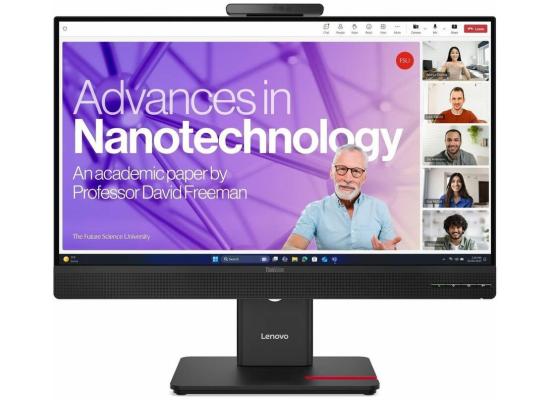 Lenovo ThinkVision T24-4v 24" IPS Full HD 120Hz Conferencing Monitor Adjustable Stand Built In 5MP Webcam & Speakers & Mic w/ HDMI , DP, VGA & USB Hub product thumbnail 2