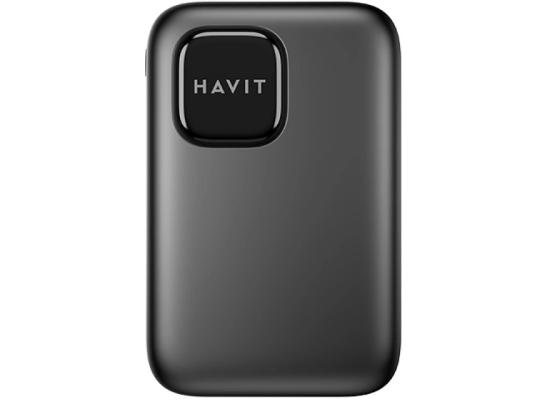 HAVIT PB34 Power Bank 20000mAh 22.5W Fast Charge , Multiple Ports USB A & USB Type C , LED Indicator,  Ultra-Slim Design Charging for Compatible Devices - Grey