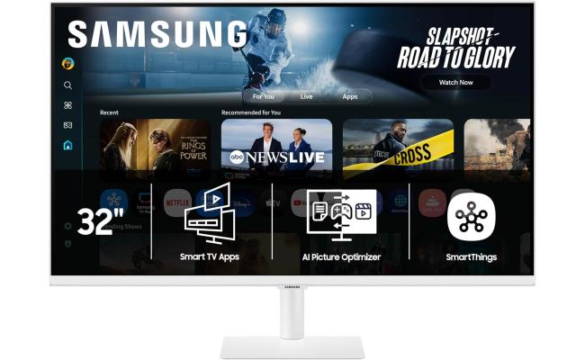 Samsung M7 M70F 32-inch 4K UHD Smart Monitor with Samsung Vision AI – White