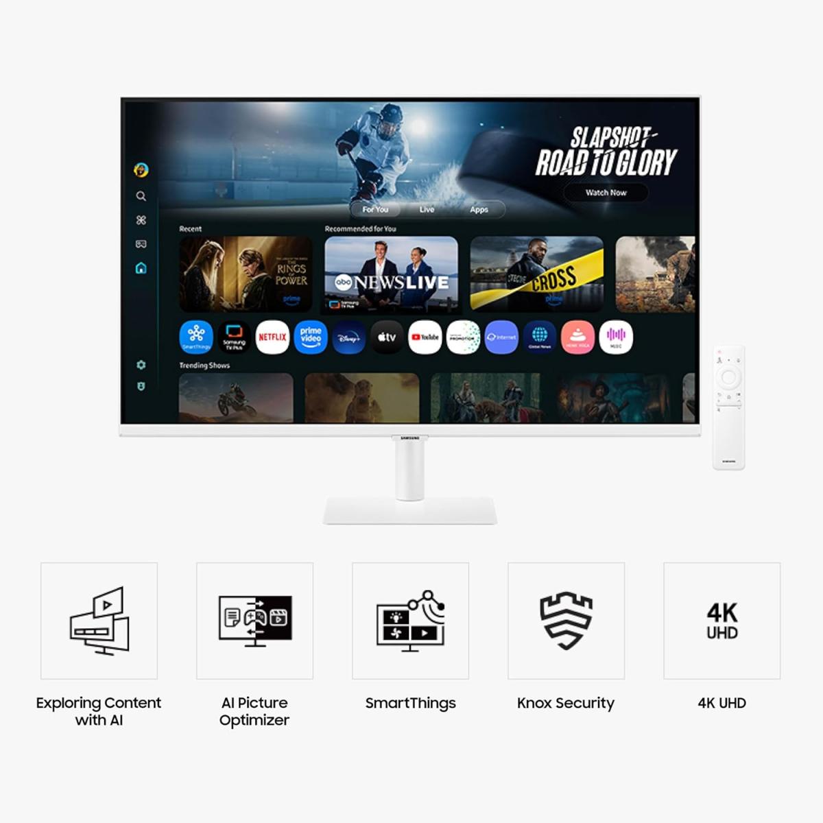 Samsung M7 M70F 32-inch 4K UHD Smart Monitor with Samsung Vision AI – White Samsung M7 M70F 32-inch 4K UHD Smart Monitor with Samsung Vision AI – White
