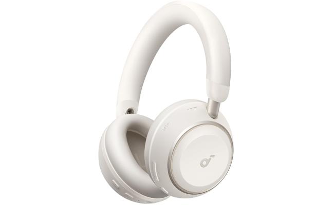 Anker Soundcore Space 2, Active Noise Cancelling Headphones, Comfortable Fit, 50H Playtime, LDAC Hi-Res Wireless Audio, Dual Connection, Clear Calls, Bluetooth 6.1, White