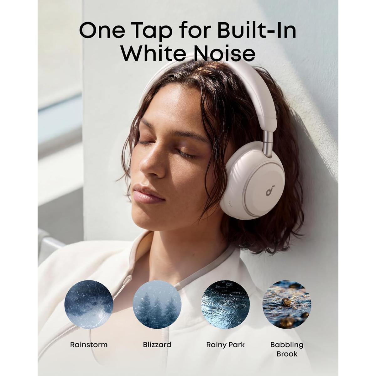 Anker Soundcore Space 2, Active Noise Cancelling Headphones, Comfortable Fit, 50H Playtime, LDAC Hi-Res Wireless Audio, Dual Connection, Clear Calls, Bluetooth 6.1, White Anker Soundcore Space 2, Active Noise Cancelling Headphones, Comfortable Fit, 50H Playtime, LDAC Hi-Res Wireless Audio, Dual Connection, Clear Calls, Bluetooth 6.1, White