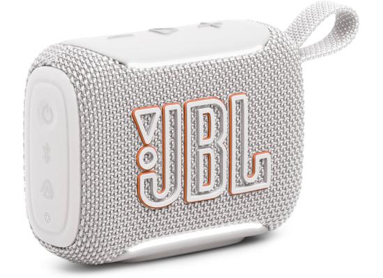 JBL Go 5 - Ultra-Portable Waterproof & Drop-Proof Speaker with JBL Legendary Sound & Ambient Edge Lighting, AirTouch Instant Stereo Pairing or Link Multiple Compatible Speakers via Auracast™ (White)