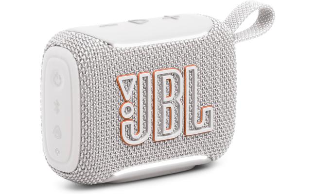 JBL Go 5 - Ultra-Portable Waterproof & Drop-Proof Speaker with JBL Legendary Sound & Ambient Edge Lighting, AirTouch Instant Stereo Pairing or Link Multiple Compatible Speakers via Auracast™ (White)