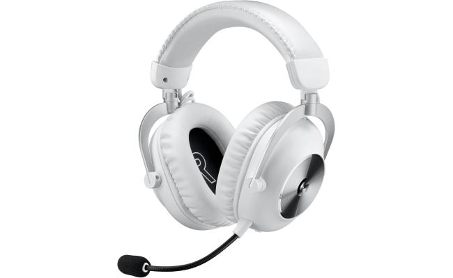 Logitech G PRO X 2 Wireless with Blue Voice DTS 7.1 and 50mm PRO-G Drivers Detachable Mic For PC, PS5, PS4, Switch - White