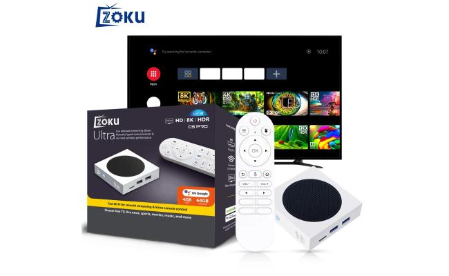 ZOKU Ultra C5 PRO 4GB 64GB Wi-Fi 6 8K HDR Smart TV Box ZOKU Ultra C5 PRO 4GB 64GB Wi-Fi 6 8K HDR Smart TV Box