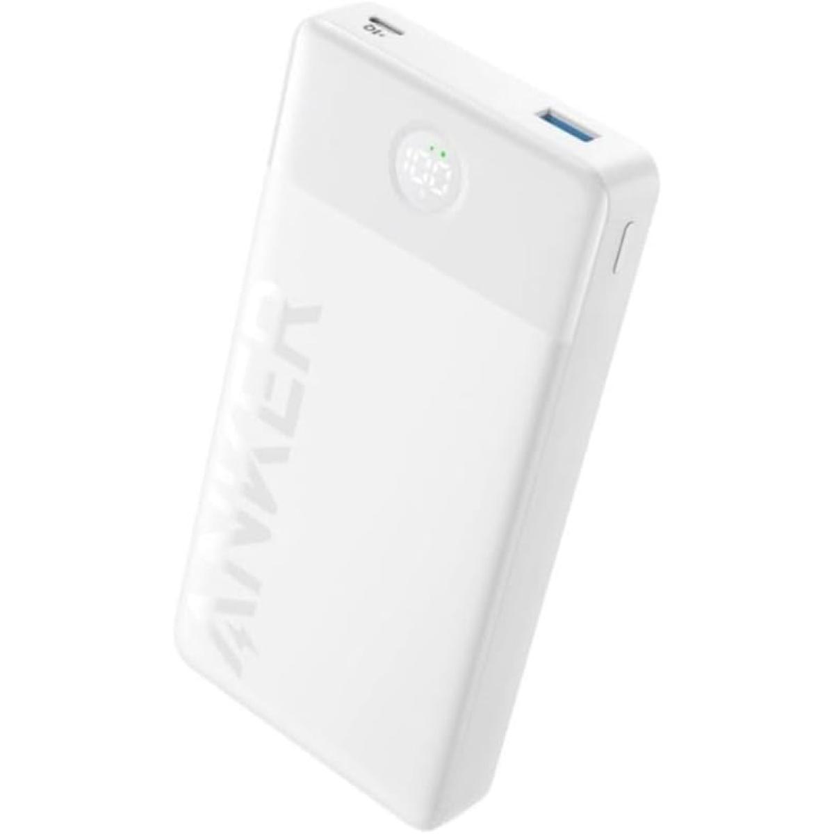 Anker 15W Power Bank, 200000mAh Portable Charger Battery with 2-Port, Real Time Battery Display, Power Bank for iPhone, Samsung, & More, Include Type-C Charging Cable, White