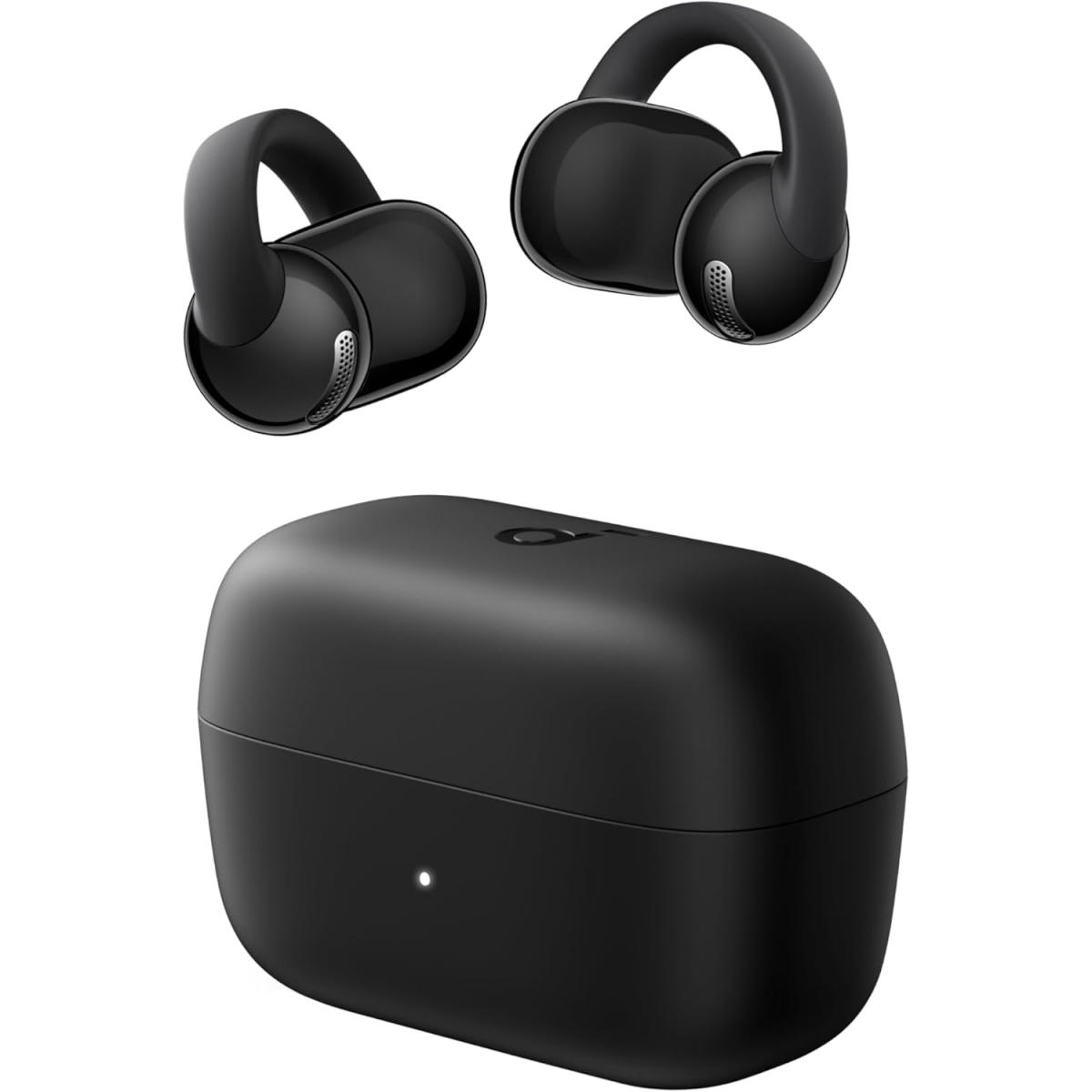 Anker Soundcore C50i, Open-Ear Headphones, Ultra-Comfort, FlexiClip Design, 12mm Drivers for Powerful Bass, AI Clear Calls, 28H Playtime, Secure Fit, Hi-Res, IP55, Bluetooth 6.0, Black